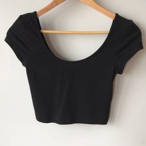 Black crop top